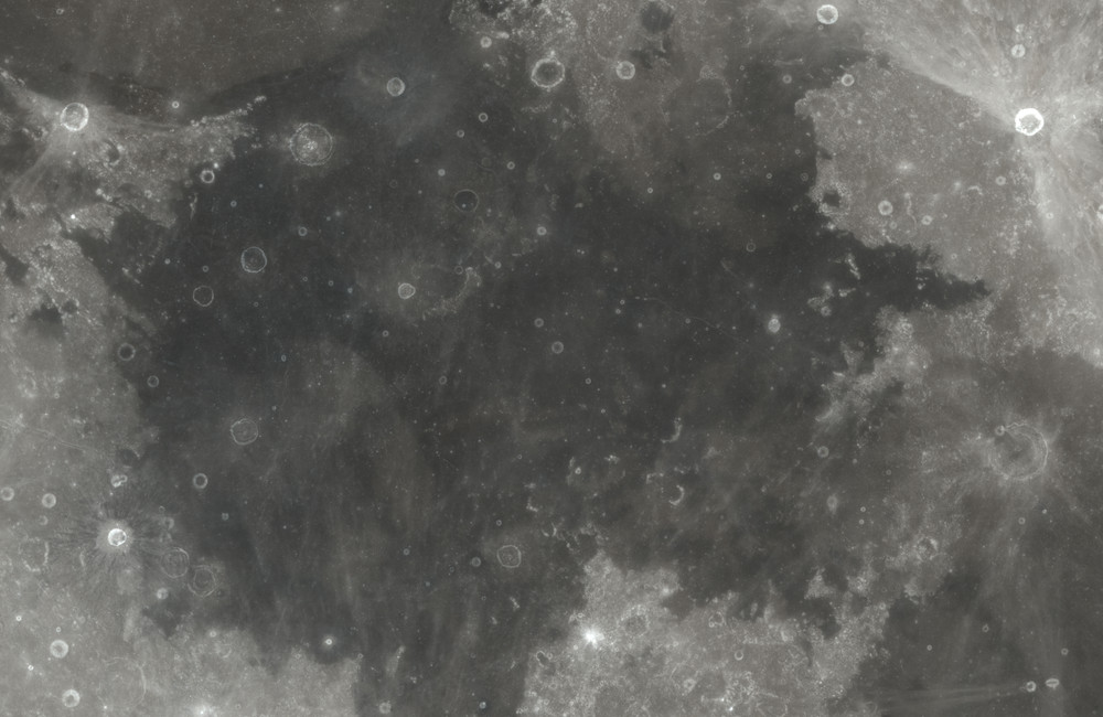 Spacecraft photographic map of Sea of Tranquility